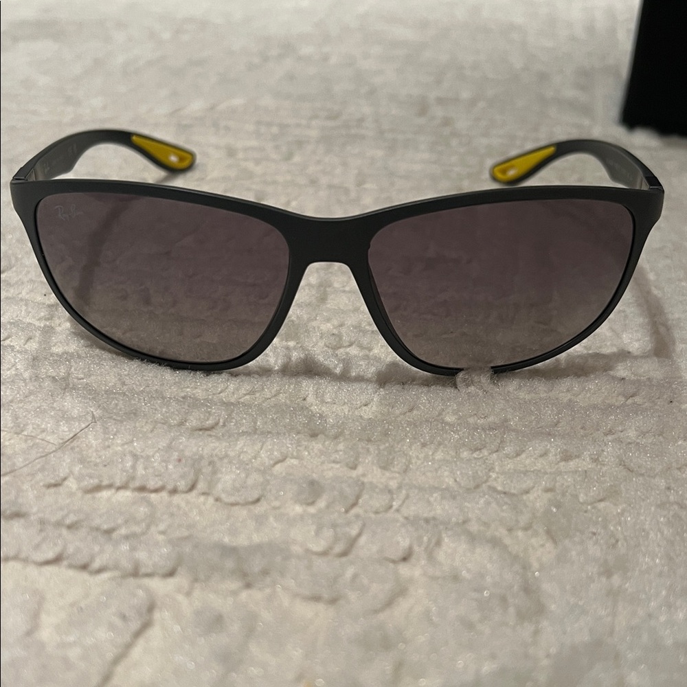 Ray-Ban Ferrari Black Sunglasses with Gray Gradient Lenses